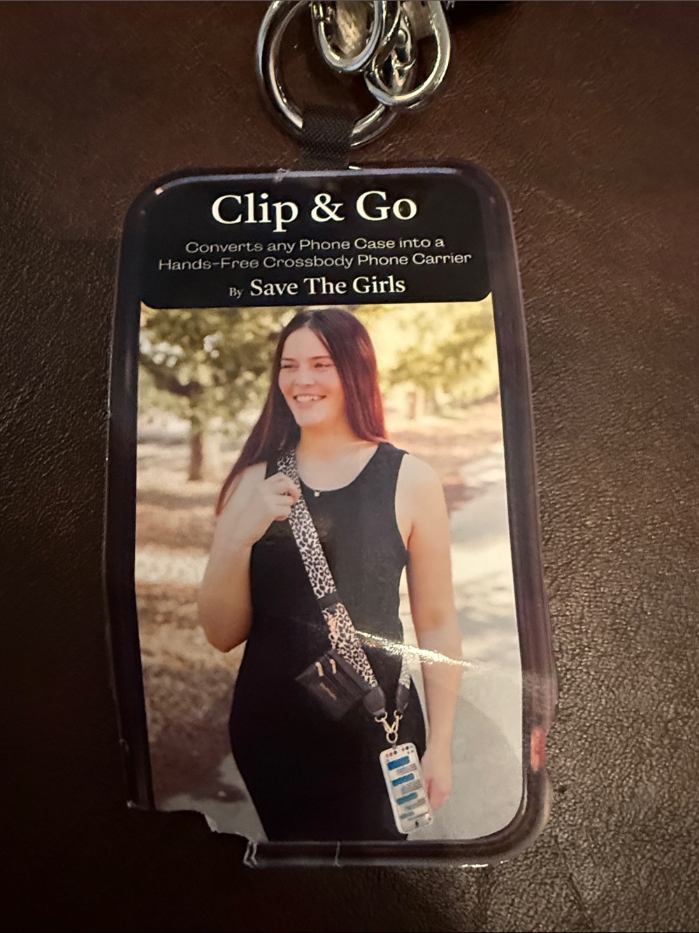The Girls Clip & Go Phone Crossbody in Purple